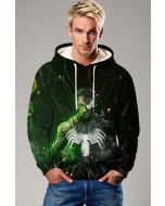 Black & Neon Green Venom Hoodie – Dual Identity Edition