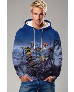 Navy Blue Mountain Clash Hoodie – Snow Summit Battle