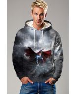 Superman Storm Power Graphic Hoodie – Charcoal Grey Pullover