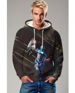 Captain Mech Strike – Black Pullover Hoodie