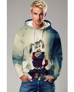 Harley Riot – Cream & Navy Pullover Hoodie