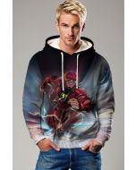 Flash Vortex Hoodie – Black & Lightning Red Full-Print