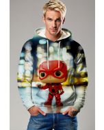 The Flash Movie Inspired Men’s Red Funko Pop Graphic Pullover Hoodie