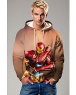 Marvel Avengers Inspired Men’s Red and Gold Iron Man Pullover Hoodie