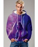 Guardians of the Galaxy Inspired Women’s Purple and Blue Gamora Sci-Fi Pullover Hoodie