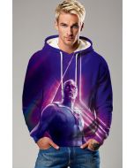 Avengers Inspired Vision Purple Cosmic Pullover Hoodie