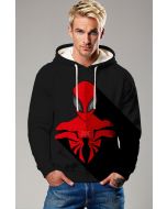Scarlet Spider Silhouette Pullover Hoodie – Red & Black Icon