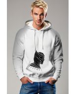Black Panther Hoodie – Minimalist White Hero