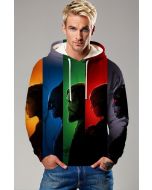 Justice League Hoodie – Heroes in Split Colors