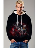Venom & Symbiotes Dark Red & Black Marvel Design Pullover Hoodie