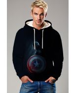 Captain America Dark Hero Silhouette Pullover Hoodie