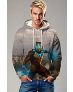Black Panther Vibranium Charge City Run Marvel Design Pullover Hoodie