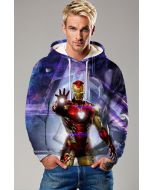 Iron Man Red & Gold Arc Reactor Blast Marvel Pullover Hoodie