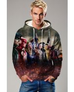 Legends United” Multicolor Hero Print Pullover Hoodie