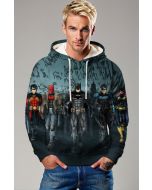Dark Vigilantes Alliance Hoodie – Deep Gray Batman Crew Pullover