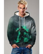 Hulk Rage Ignition Hoodie – Black & Gamma Green Energy Pullover