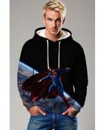 Orbital Justice Hoodie – Black & Blue Superman Pullover