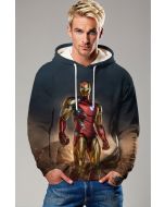 Arc Core Hoodie – Gold & Red Iron Man Battle Pullover