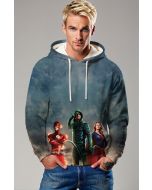 Trinity of Justice Hoodie – Stormy Blue Heroic Vibe