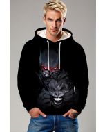 Dark Duality Hoodie – Red Eyes Within Shadows