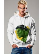 Hulk Fury Hoodie – Bold White & Rage Green Style