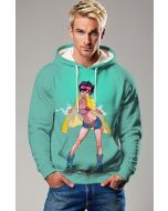 Mint Green Jubilee Yellow & Pink X-Men Hoodie