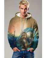 Bring the power of the Eternals to your wardrobe with this Thena hoodie, featuring the goddess in all her glory