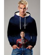 The Makkari Hoodie features a stylish and cozy design, showcasing Makkari in action with her Eternals suit.