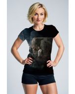 Black Giant Ape Cityscape Graphic T‑Shirt