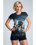 Blue‑Black Tactical Rescue Graphic T‑Shirt