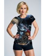 Dark Blue Thor Lightning T‑Shirt