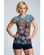 Multicolor Cartoon Characters T-Shirt