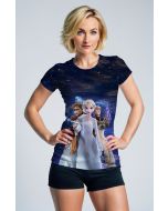 Dark Blue Frozen Characters Graphic T‑Shirt