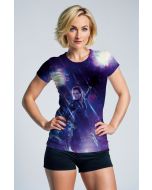 Dark Purple Heroic Warrior Graphic T‑Shirt