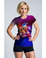 Deep Blue Thor-Inspired Graphic T‑Shirt
