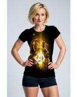 Black Avengers Golden Glow T‑Shirt