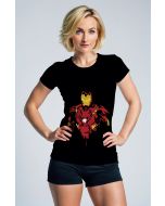 Iron Man Bold Graphic Black Apparel Heroic Streetwear T‑Shirt
