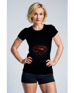 Superman S Shield Graphic Apparel – Iconic Red & Gold Black T‑Shirt