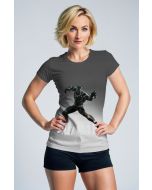Black Panther Shadow Pounce Graphic T‑Shirt – Charcoal Black