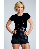 Black Abstract Hero Art Graphic T‑Shirt – Bold Geometric Style