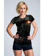 Black Batman Explosive Scene Graphic T‑Shirt – Dark Hero Streetwear