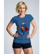 Blue Flying Superman T‑Shirt – Heroic Power Tee