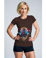 Brown Spider‑Verse Dual Hero Graphic T‑Shirt