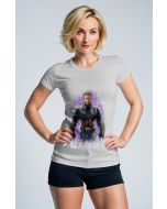 Light Gray Captain-Inspired Graphic T‑Shirt