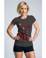 Dark Gray Heroic Red Emblem T‑Shirt