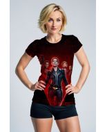 Black and Red Black Widow T‑Shirt
