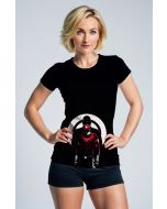 Black Minimalist Hero Target T-Shirt – Graphic Stealth Power