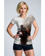 White Gradient Knight Captain America T-Shirt