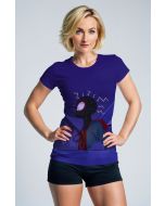 Purple Blue T-Shirt – Minimal Miles Morales Side View Tee
