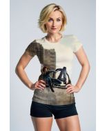 Ash Grey T-Shirt with Black Widow Illustration – Cinematic Urban Tee